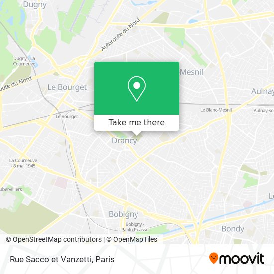 Mapa Rue Sacco et Vanzetti