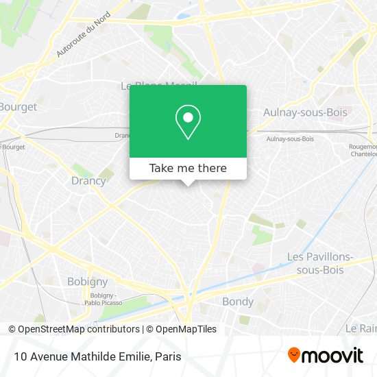 Mapa 10 Avenue Mathilde Emilie