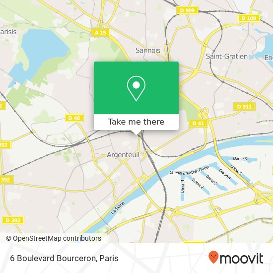 Mapa 6 Boulevard Bourceron