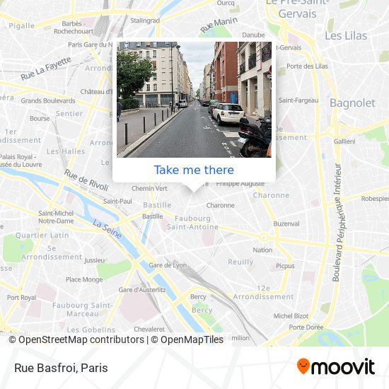 Mapa Rue Basfroi