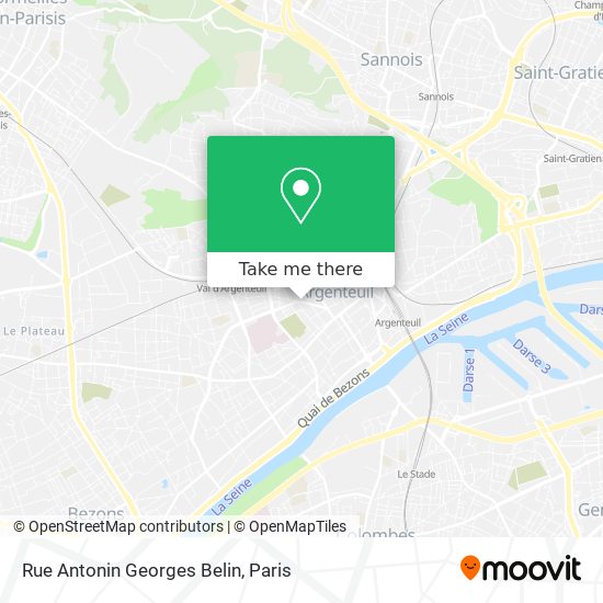 Rue Antonin Georges Belin map