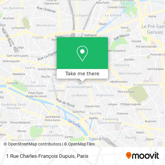 Mapa 1 Rue Charles-François Dupuis