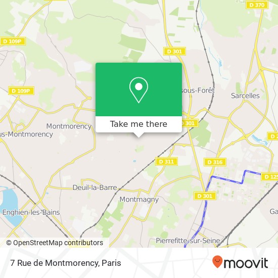 Mapa 7 Rue de Montmorency