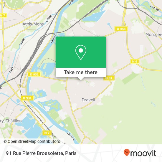 Mapa 91 Rue Pierre Brossolette