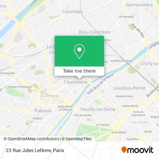 Mapa 23 Rue Jules Lefèvre
