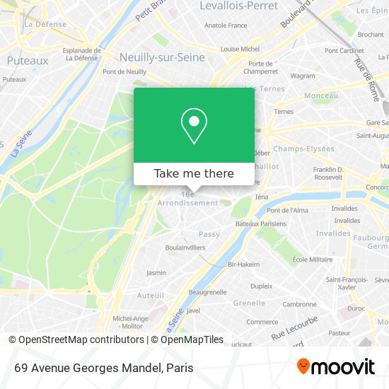 69 Avenue Georges Mandel map