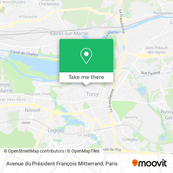 Mapa Avenue du Président François Mitterrand