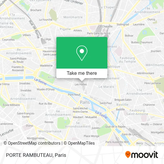PORTE RAMBUTEAU map