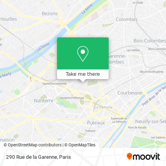 Mapa 290 Rue de la Garenne