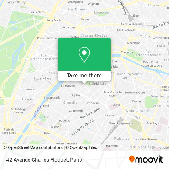 Mapa 42 Avenue Charles Floquet