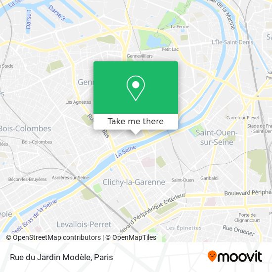 Mapa Rue du Jardin Modèle