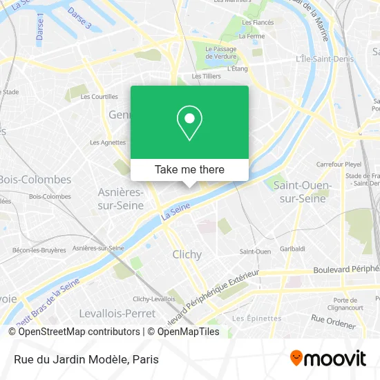 Rue du Jardin Modèle map