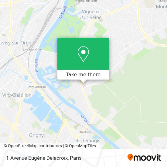 Mapa 1 Avenue Eugène Delacroix