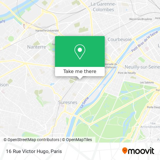 Mapa 16 Rue Victor Hugo