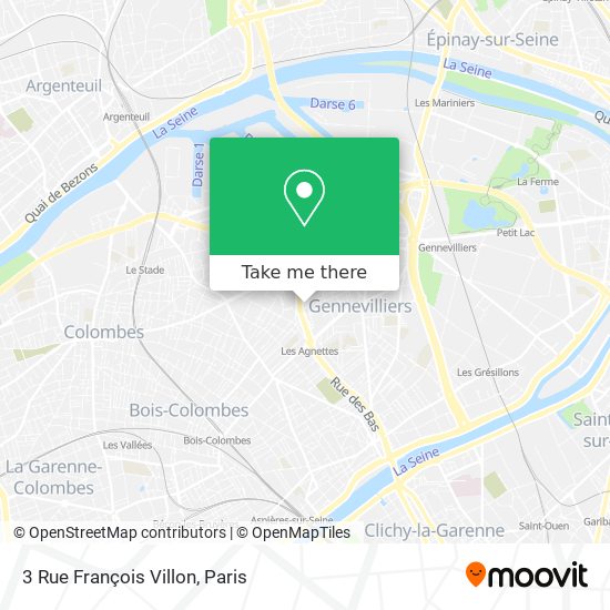 Mapa 3 Rue François Villon