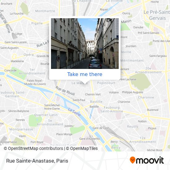 Mapa Rue Sainte-Anastase