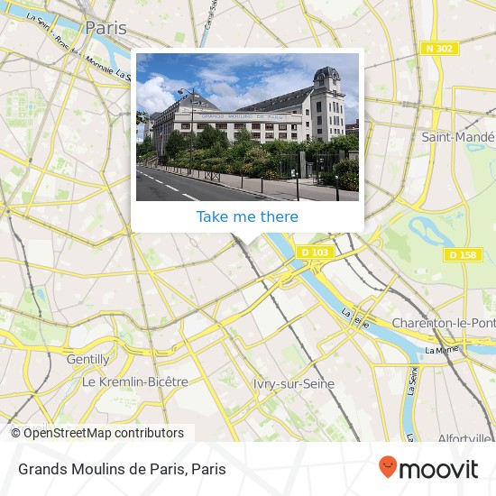 Grands Moulins de Paris map