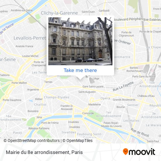 Mapa Mairie du 8e arrondissement
