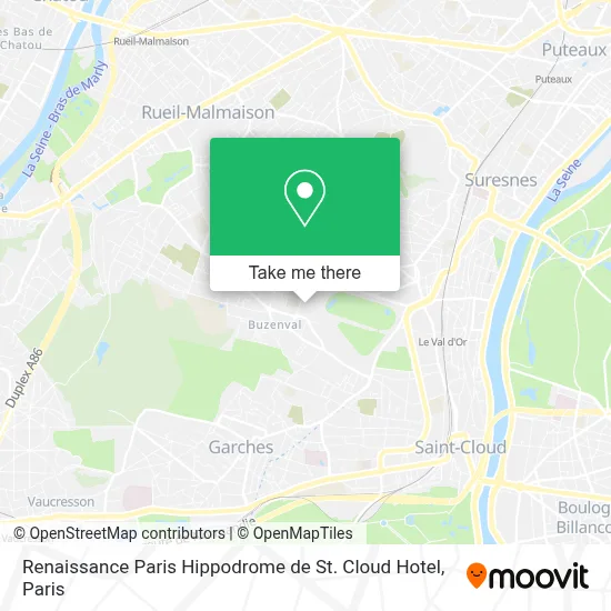 Renaissance Paris Hippodrome de St. Cloud Hotel map