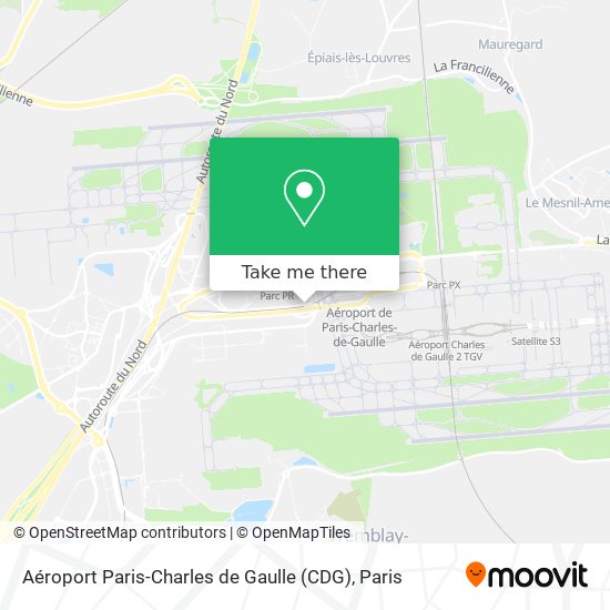 Mapa Aéroport Paris-Charles de Gaulle (CDG)