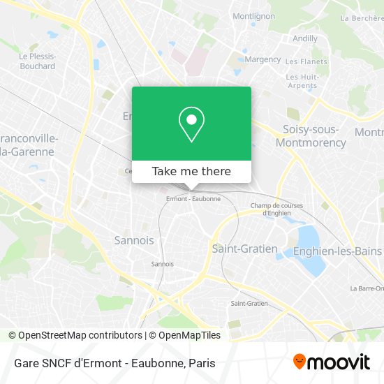 Gare SNCF d'Ermont - Eaubonne map