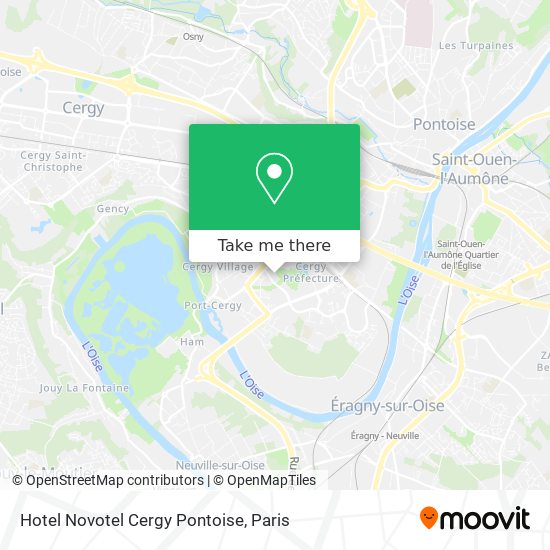 Mapa Hotel Novotel Cergy Pontoise