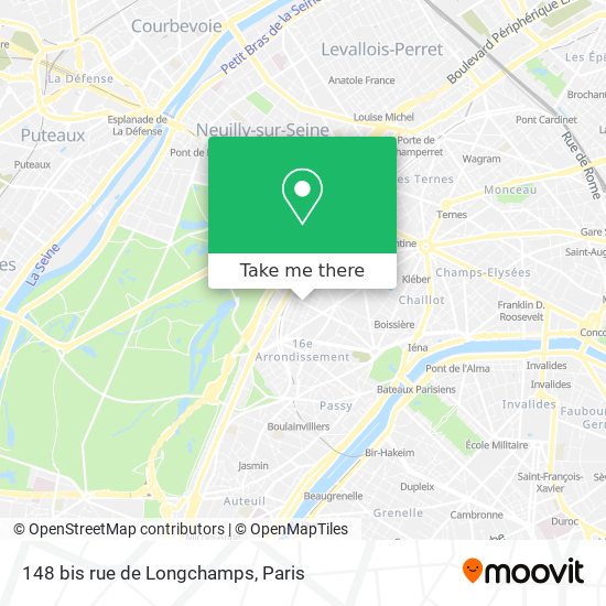 148 bis rue de Longchamps map