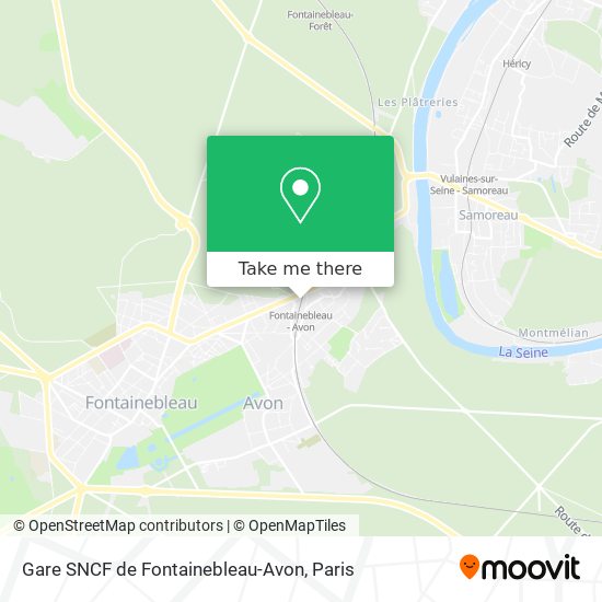 Mapa Gare SNCF de Fontainebleau-Avon