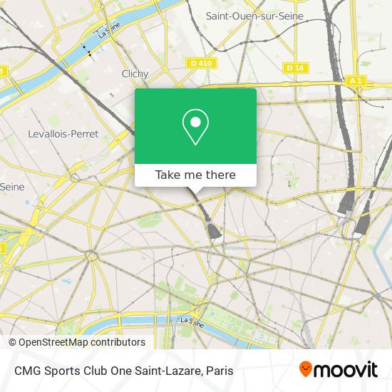 Mapa CMG Sports Club One Saint-Lazare