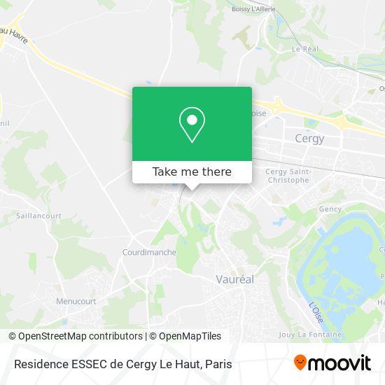 Mapa Residence ESSEC de Cergy Le Haut