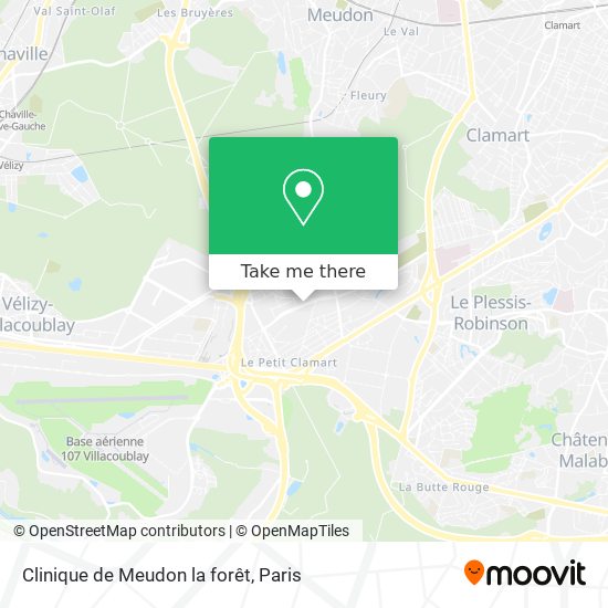 Clinique de Meudon la forêt map