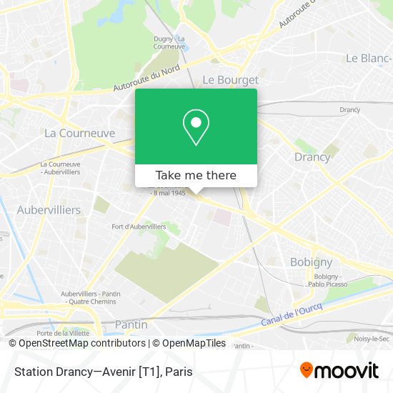 Station Drancy—Avenir [T1] map