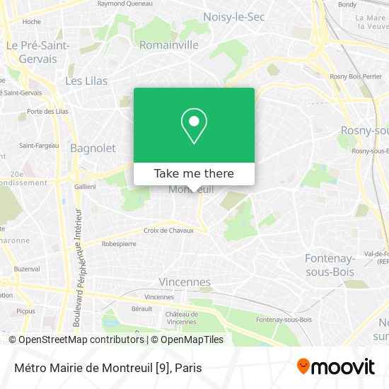 Métro Mairie de Montreuil [9] map