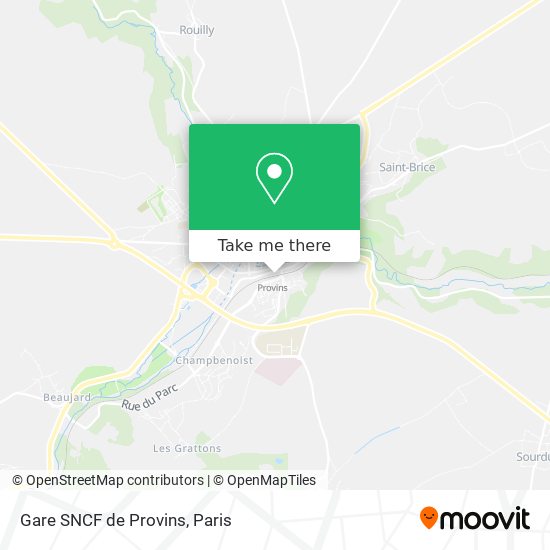 Mapa Gare SNCF de Provins