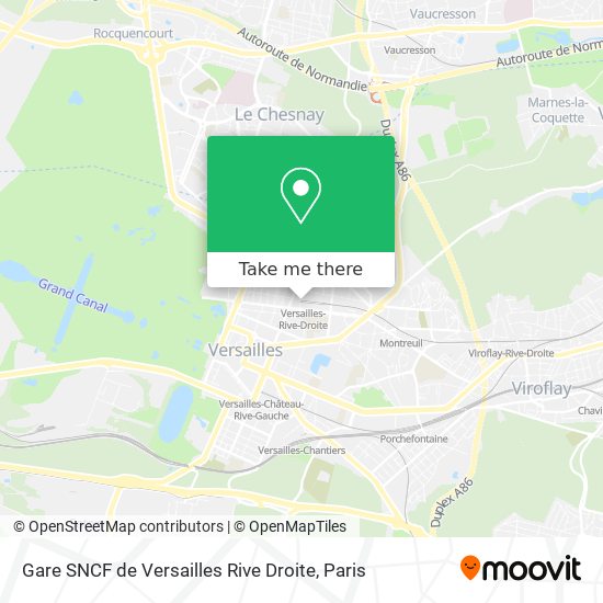 Gare SNCF de Versailles Rive Droite map