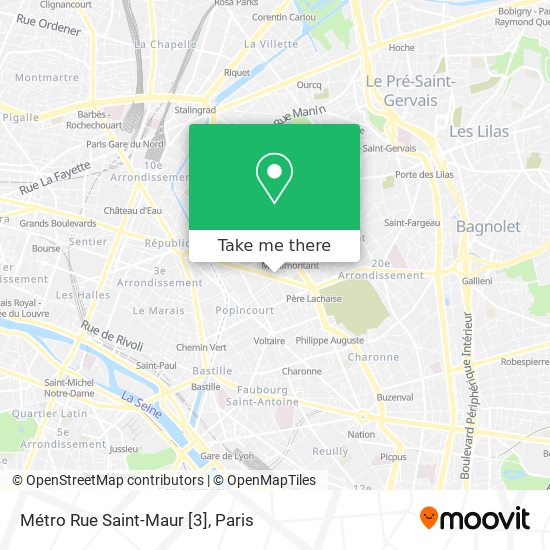 Métro Rue Saint-Maur [3] map