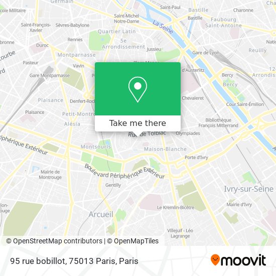 Mapa 95 rue bobillot, 75013 Paris