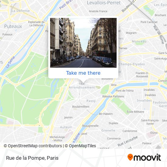 Rue de la Pompe map