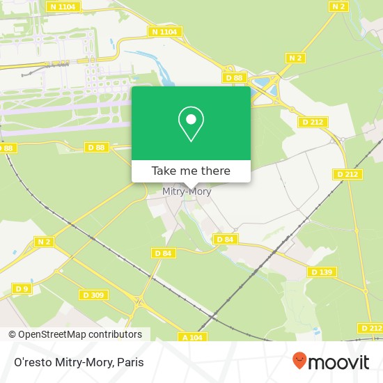 Mapa O'resto Mitry-Mory