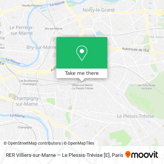 RER Villiers-sur-Marne — Le Plessis-Trévise [E] map