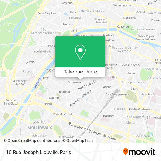 Mapa 10 Rue Joseph Liouville