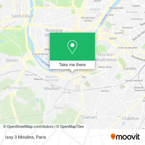 Issy 3 Moulins map
