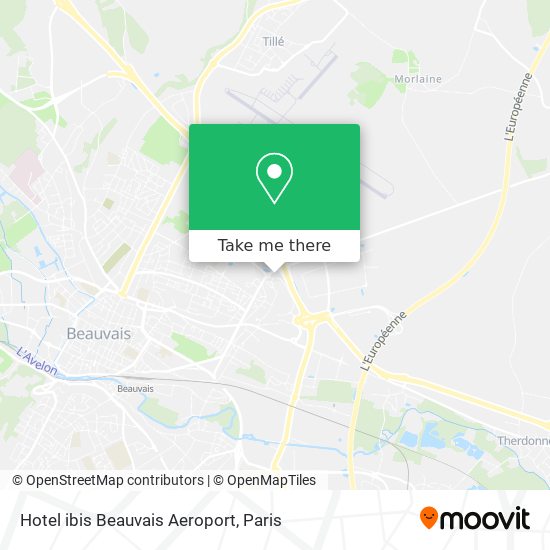 Mapa Hotel ibis Beauvais Aeroport