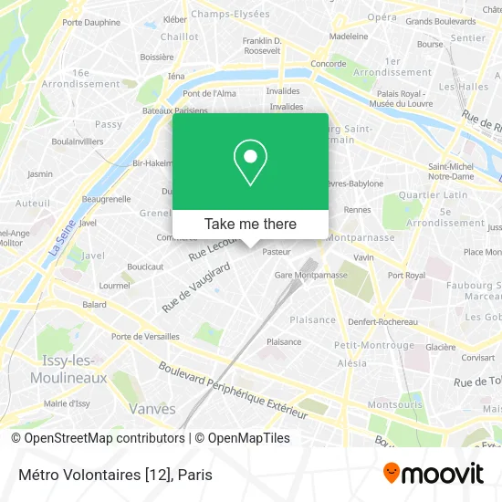 Métro Volontaires [12] map