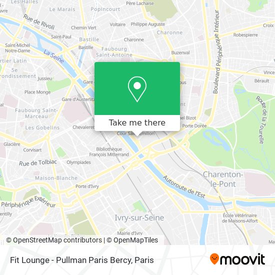 Fit Lounge - Pullman Paris Bercy map