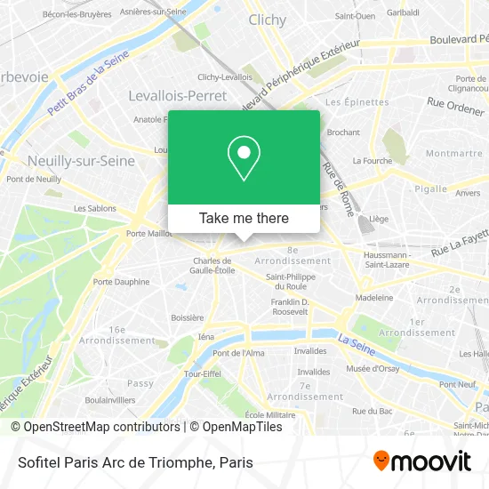 Sofitel Paris Arc de Triomphe map