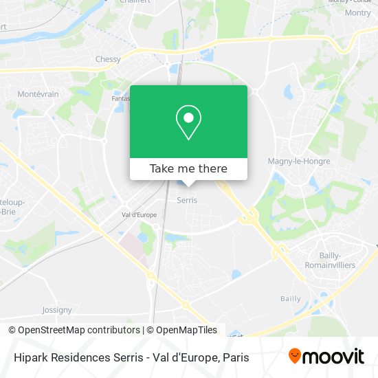 Hipark Residences Serris - Val d'Europe map