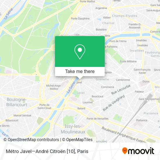 Métro Javel—André Citroën [10] map