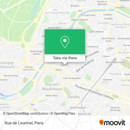 Rue de Lourmel map