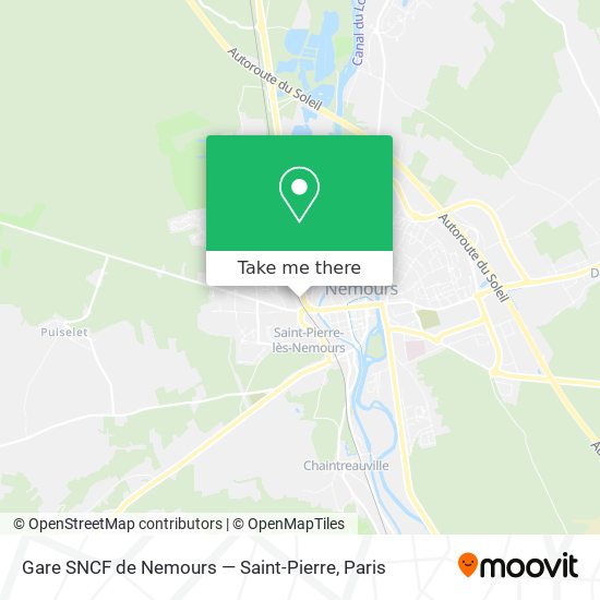 Mapa Gare SNCF de Nemours — Saint-Pierre